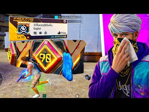 LEVEL 90 + Clutch SOLO vs SQUAD Gameplay 🔥 Garena Free Fire 