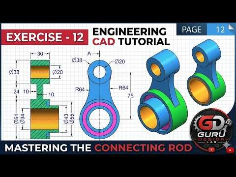 SolidWorks Exercise 12 | Connecting Rod Part Modeling Tutorial | Complete Step-by-Step |