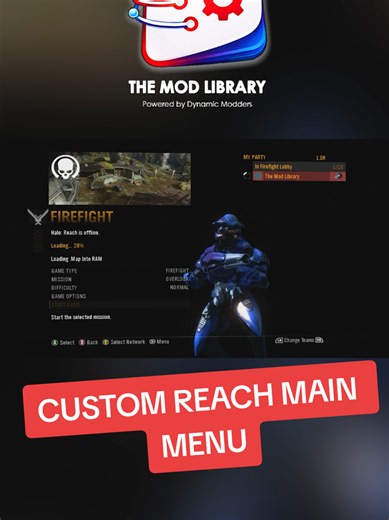 Halo: Reach - Custom Main Menus - Xbox 360 #halomods #haloreach #xbox360mods #rghxbox360 #consolemodding @Dynamic Modders
