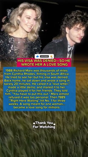 HIS VISA WAS DENIED-SO HEWROTE HER A LOVE SONG