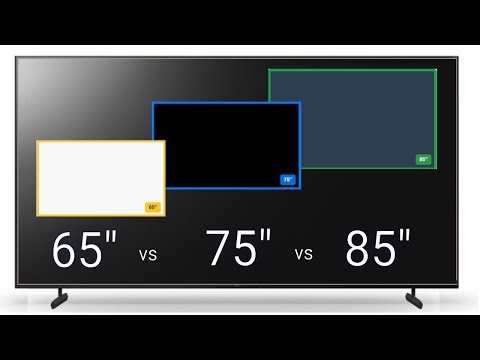 Side by side comparison of 65 inch v 75 inch vs 85 inch TV2