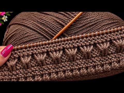 सिर्फ चार सलाई का आसान और खूबसूरत बुनाई डिजाइन 😍 Beautiful knitting pattern for biginners #new