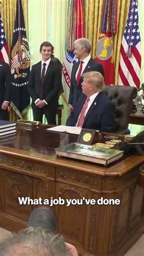 Trump Welcomes Nick Shirley to the White House: 'Give Him a Big Hug Today' #shorts