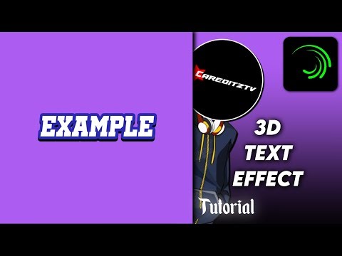 3D Text Effect tutorial on Alight motion 🔥
