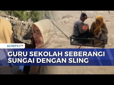 Guru di Pidie Jaya Aceh Seberangi Sungai dengan Kabel Sling Demi Mengajar | KOMPAS PETANG