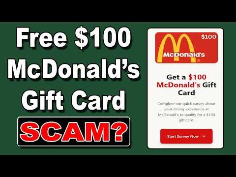100mcdeal.com Review - $100 McDonald's Gift Card SCAM?