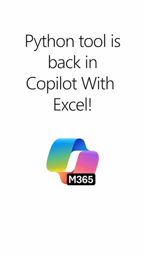 Python tool is back in Copilot With Excel!