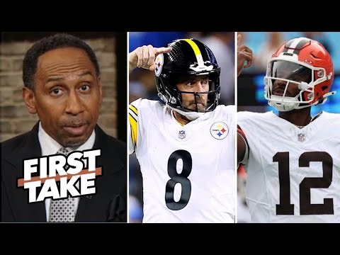 FIRST TAKE | Shedeur will EMBARRASS Aaron Rodgers without Metcalf - Stephen A. on Browns vs Steelers