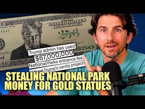 Trump Steals Millions From National Park Funds For His Gold Plated Statues!