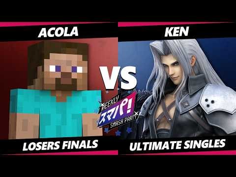 Sumapa 236 LOSERS FINALS - acola (Steve) Vs. KEN (Sephiroth) Smash Ultimate - SSBU