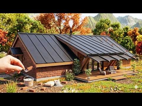 From 3D Design to Reality: Beautiful Cabin House Build & Full Interior Tour (3 Bedrooms)
