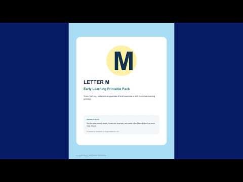 Learn the Letter M | M Sound and M Words | Tiny Signal Learning
