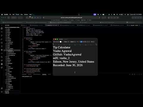CS50P Final Project: Tip Calculator
