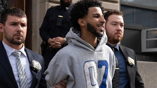 Grinning suspect cuffed after alleged fiery street takeover, drag race caught on camera