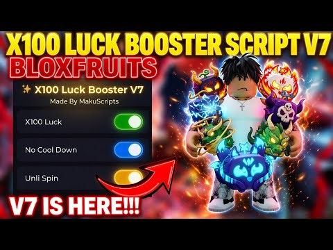 [UPDATE] X100 Luck Booster V7 Blox Fruits Script | UNDETECTED • UNLI SPIN • FREE KITSUNE