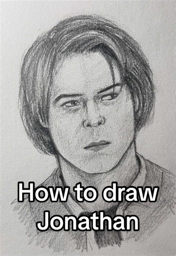 How to draw Jonathan Byers from Stranger Things! Who should I draw next? #art #jonathanbyers #strangerthings #strangerthings5 #drawing how to draw jonathan stranger things art drawing tutorial