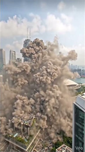 😲Building Demolition by earthquake in seconds | Ultra Realistic #earthquake #building #viralvideo