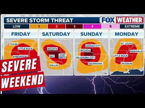 Severe Weather 'Marathon' Targets Plains, Mid-South, With Threats Of Large Hail, Possible Tornadoes