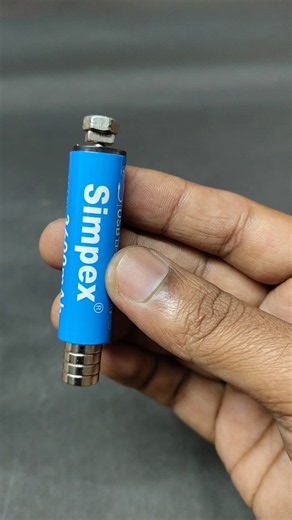 Making a Simple DC Motor with Battery and Copper Wire ⚡ #shorts #scienceproject #diy