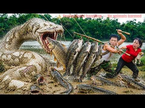 72 Hours of Terror 😨 Giant Python Ambushes Family While Catching Giant Catfish! NO ESCAPE! 🐍