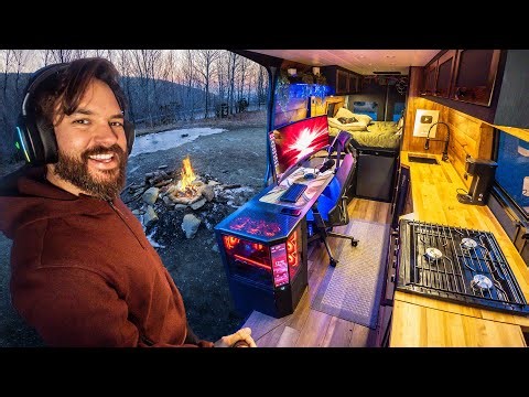 Vanlife Gaming, Cooking & Winter Camping