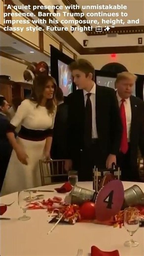 Barron Trump continues to impress with his composure, height, and classy style ✨❤️