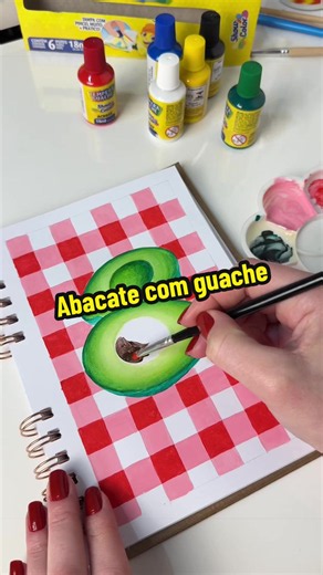 Abacate com guache: pintura passo a passo (parte 2)