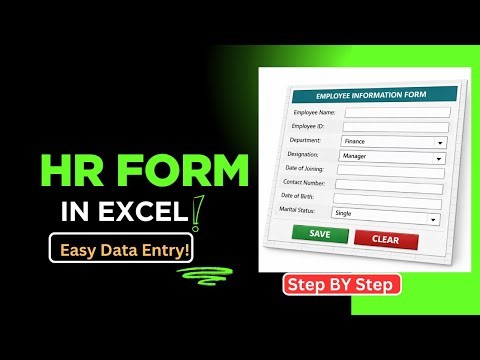 How to Create HR Assistant Form in Excel | Professional Data Entry Form (Step by Step)