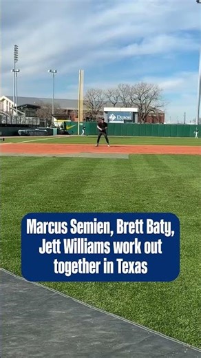 Marcus Semien, Brett Baty & Jett Williams get ready for spring training together 😤