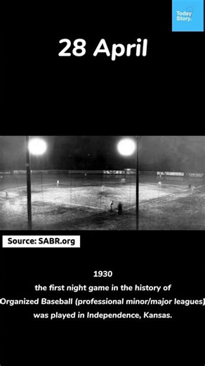 First night game #history #28april #baseball
