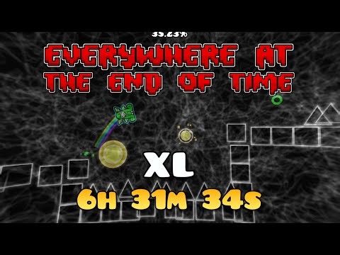 (Full Level) "Everywhere at the end of time" by DarkFeind - The most terrifying Geometry Dash level?