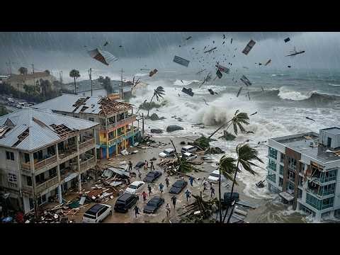 Saipan in Ruins after Super Typhoon Sinlaku! Homes Swept Away, Winds 280 km/h, Guam in Chaos