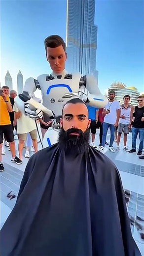 AI Barber Robot Will Shock You 🤯✂️ Ultra-Fast Haircut Machine | Future Is Here #youtubeshorts #dubai