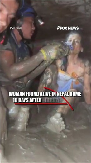 Woman found alive in Nepal home 10 days after deadly flooding #shorts #world #foxnews