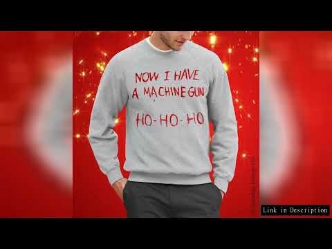 Now I Have A Machine Gun Movie Jumper Film Sweatshirt Fancy Dress Christmas Ho Heather Grey Hallowee