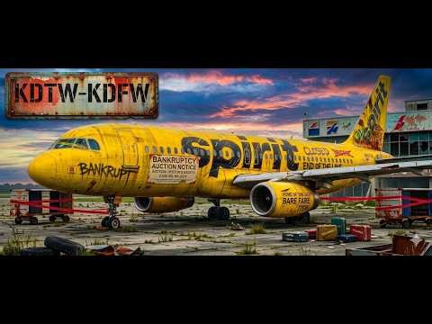 Fenix A320 | Final Spirit Airlines Flight | Detroit - Dallas | VATSIM