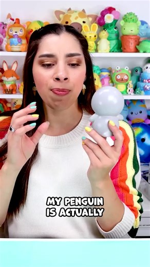 We’re finally ready to paint in the penguin’s jersey! #moriahelizabeth #squishy #create #art #penguin