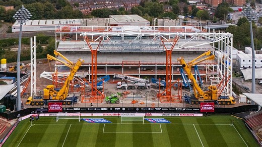 Wrexham making rapid progress with new Kop Stand
