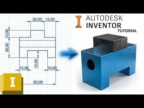 Autodesk Inventor Tutorial for Beginners | From Zero to First Part (#02)