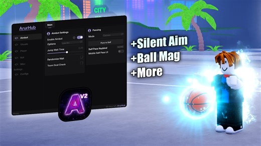 ArurHub Hoopz Script 2026 | LEGIT Silent Aim, OP Visuals, Auto Dunk + MORE! (Mobile/PC)