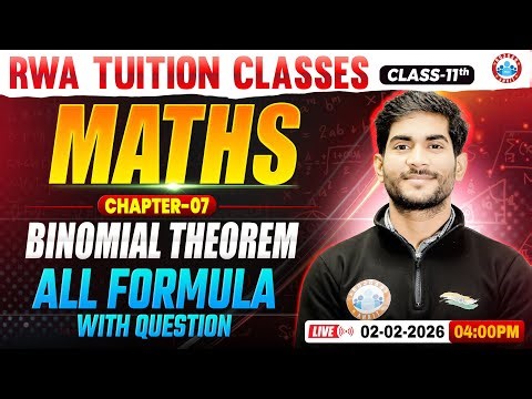 Class 11 Maths Chapter 7 Binomial Theorem | All Formula | 11th Maths Important Questions