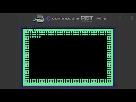 Failing to do a fullscreen on "Schlangenwurm" for the Commodore PET running in the masswerk emulator