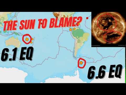 Major Global Earthquake uptick today With 6.0 and above EQS. Massive Coronal Holes on the Sun.