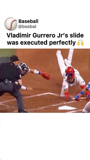 Perfect Slide 🤯 #baseball