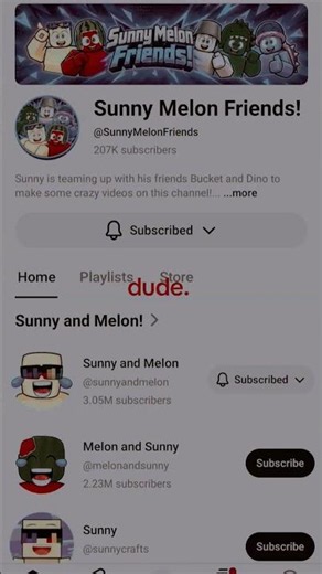 Where is the old sunny and melon friends??