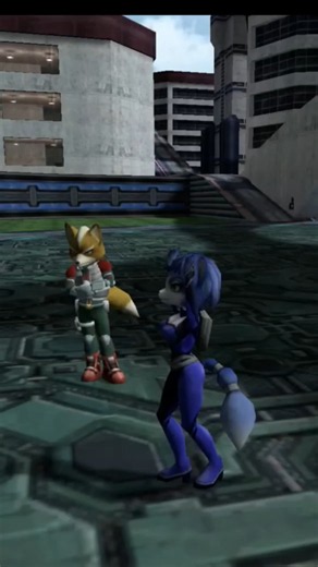 Krystal is vibing... Fox is calculating the Arwing repair bills 😔 #starfox #starfoxassault #krystal