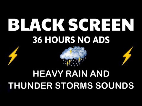 🔴 Heavy Rain and Thunderstorm Sounds for Sleeping 💤 | Black Screen, Live | Fall Asleep Fast
