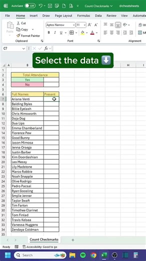 Count Checkboxes in Excel‼️ #excel | Excel