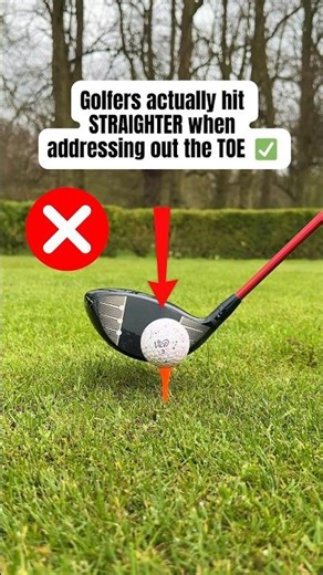 Set Up on the Toe for Straighter Drives #golf #golflesson #golfinstruction #golftips