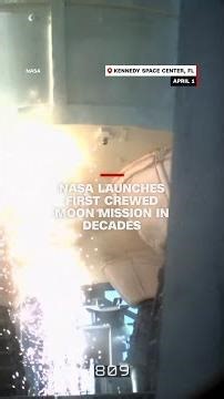 NASA launches first crewed moon mission in decades
